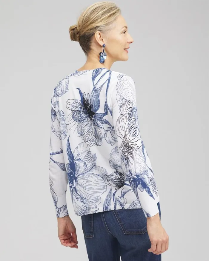 Chico039s Sweaters Summer Romance Floral Topper Cardigan Alabaster 8211 Clothing Chico039s Sweaters Summer Romance Floral Topper Cardigan Alabaster 8211 Clothing