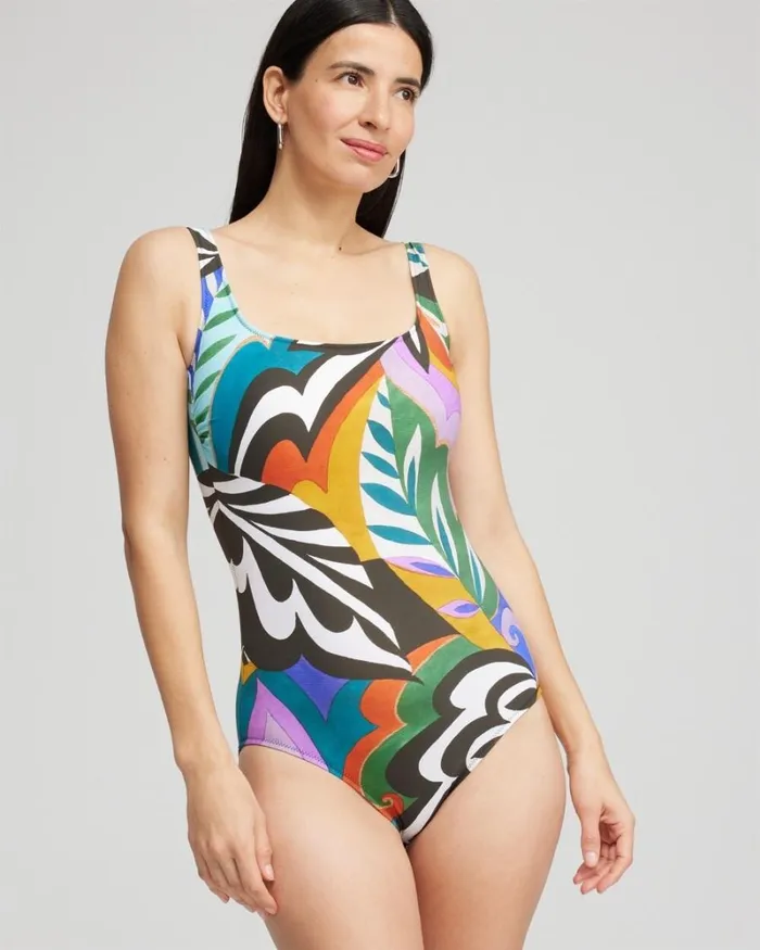 Chico039s Swim Gottex Print Square Neck One Piece Swimsuit Multi 8211 Clothing Chico039s Swim Gottex Print Square Neck One Piece Swimsuit Multi 8211 Clothing