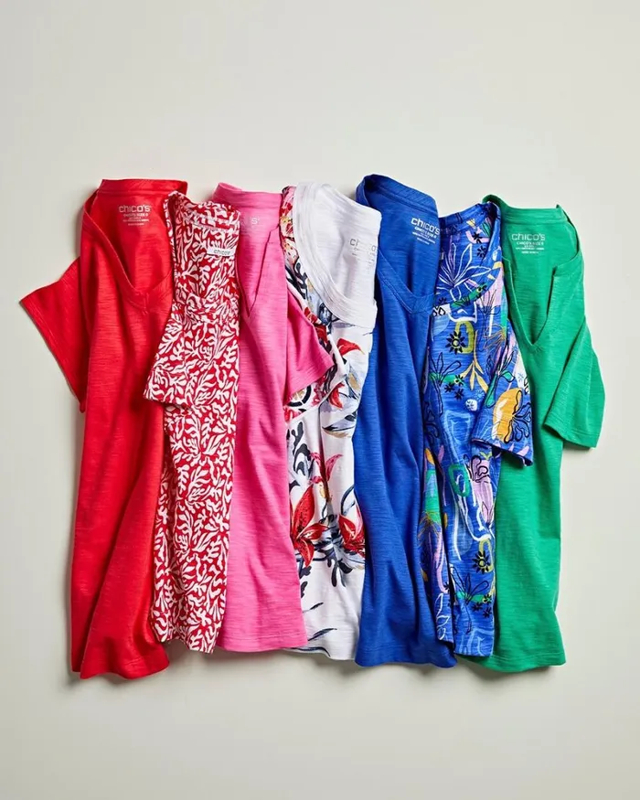 Chico039s Tees Island Scoop Neck Tee Watermelon Punch 8211 Clothing