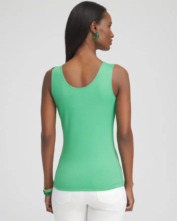 Chico039s Tops Microfiber Tank Grassy Green 8211 Clothing