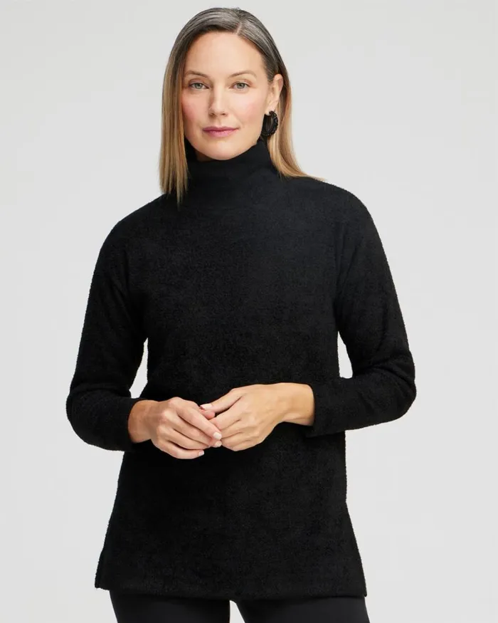Chico039s Tops Mock Neck Tee Black 8211 Clothing