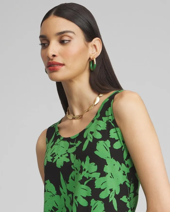 Chico039s Tops Touch Of Cool Floral Polished Tank Verdant Green 8211 Clothing Chico039s Tops Touch Of Cool Floral Polished Tank Verdant Green 8211 Clothing