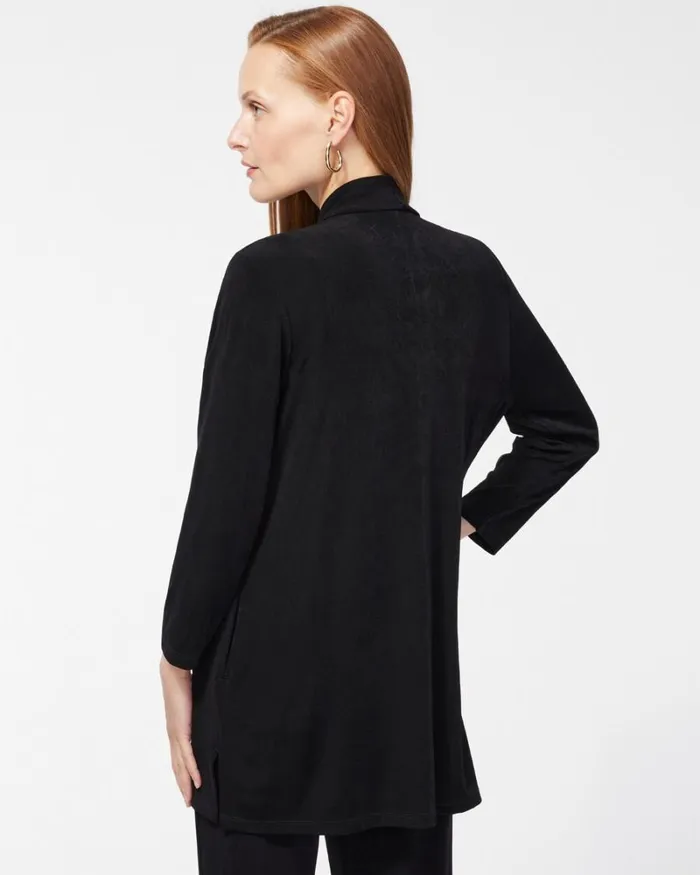 Chico039s Tops Travelers Classic Long Knit Jacket Travelers Black 8211 Clothing Chico039s Tops Travelers Classic Long Knit Jacket Travelers Black 8211 Clothing