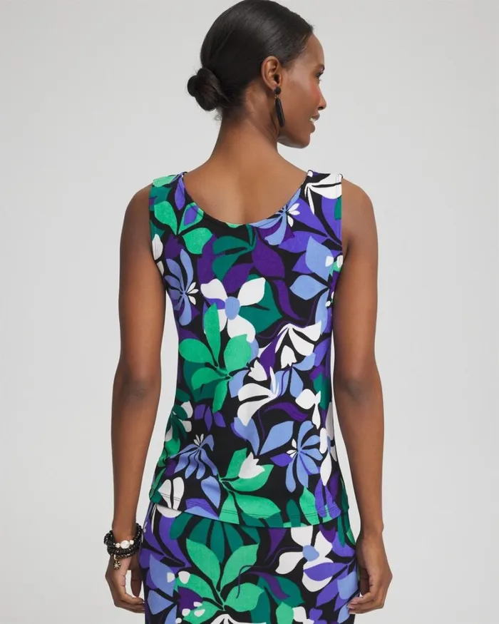 Chico039s Tops Travelers Floral Reversible Tank Purple Nightshade 8211 Clothing Chico039s Tops Travelers Floral Reversible Tank Purple Nightshade 8211 Clothing