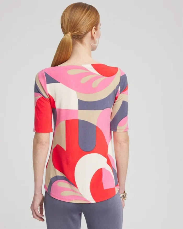 Chico039s Tops Travelers Modern Elbow Sleeve Top Watermelon Punch 8211 Clothing Chico039s Tops Travelers Modern Elbow Sleeve Top Watermelon Punch 8211 Clothing