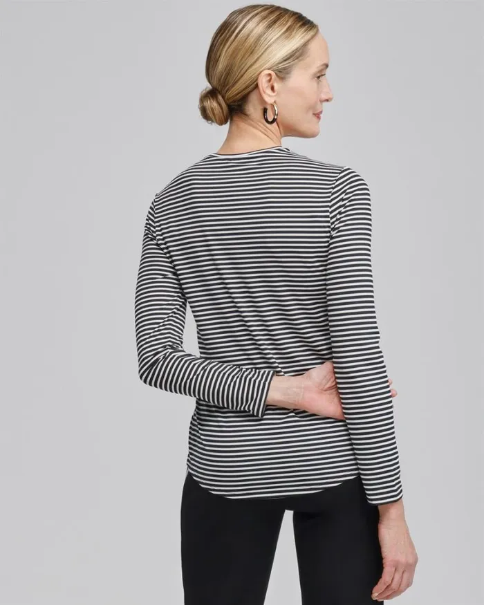 Chico039s Tops Zenergy UPF Long Sleeve Top Black 8211 Clothing