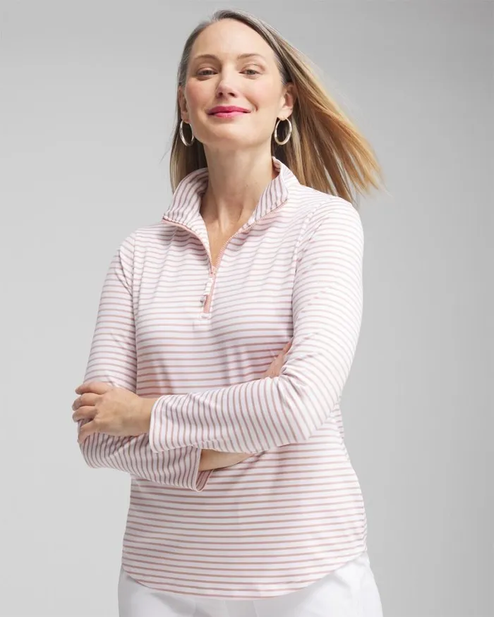 Chico039s Tops Zenergy UPF Stripe Long Sleeve Top Magenta Rose 8211 Clothing Chico039s Tops Zenergy UPF Stripe Long Sleeve Top Magenta Rose 8211 Clothing