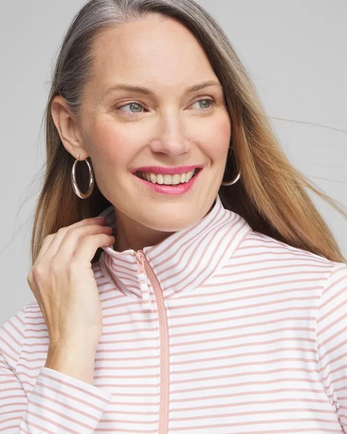 Chico039s Tops Zenergy UPF Stripe Long Sleeve Top Magenta Rose 8211 Clothing Chico039s Tops Zenergy UPF Stripe Long Sleeve Top Magenta Rose 8211 Clothing