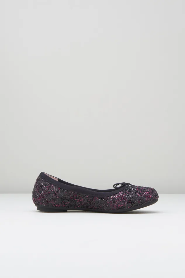 Children Bloch Girls Helia Ballet Flats Pink Black Glitter Ballet Flats