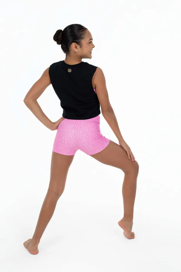 Children Bloch X Flo Active Cleo Crop Muscle Top Black Crop Tops Bloch