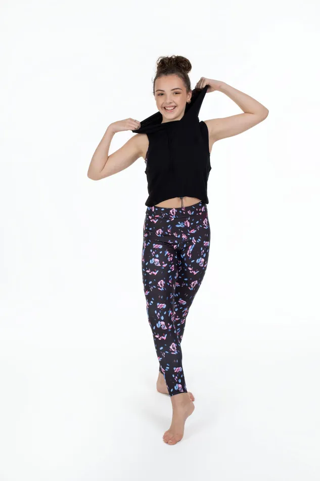Children Bloch X Flo Active Frankie Sleeveless Hoodie Black Tops Bloch