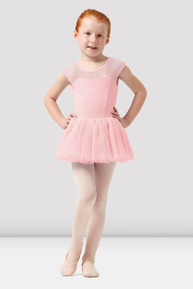 Children Dresses Bloch Girls Mirella Paisley Cap Sleeve Tutu Dress Pink