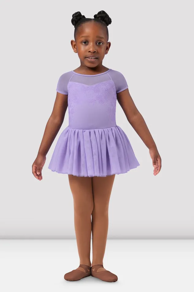 Children Girls Mabel Cap Sleeve Tutu Dress Lilac Leotards Bloch