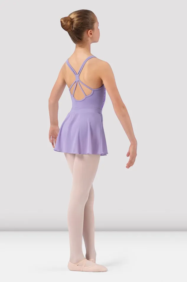 Children Girls Penelope Scoop Neck Skirted Leotard Lilac Dresses Bloch