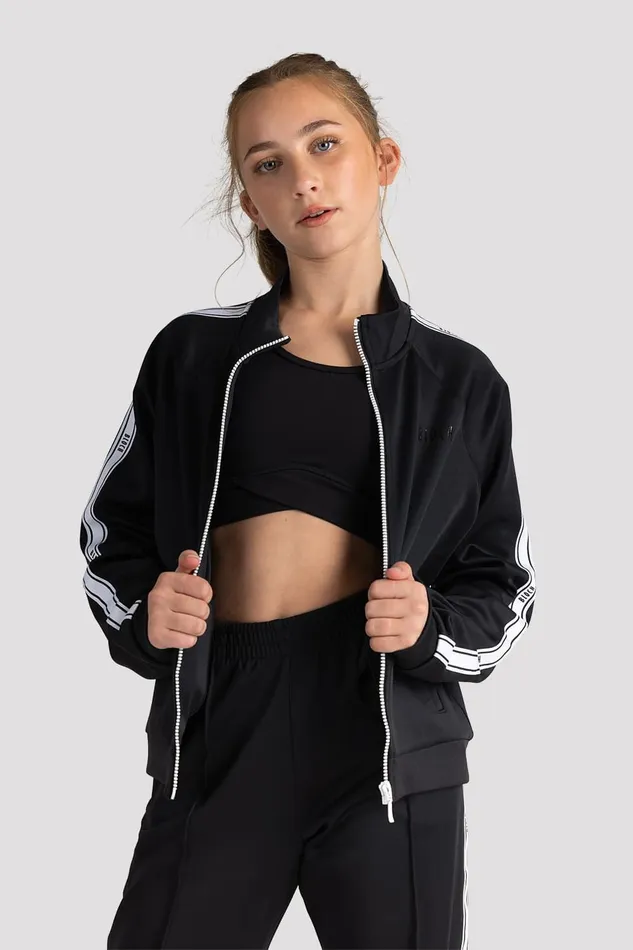 Childrens Bloch Logo Track Jacket Black Tops Bloch Children