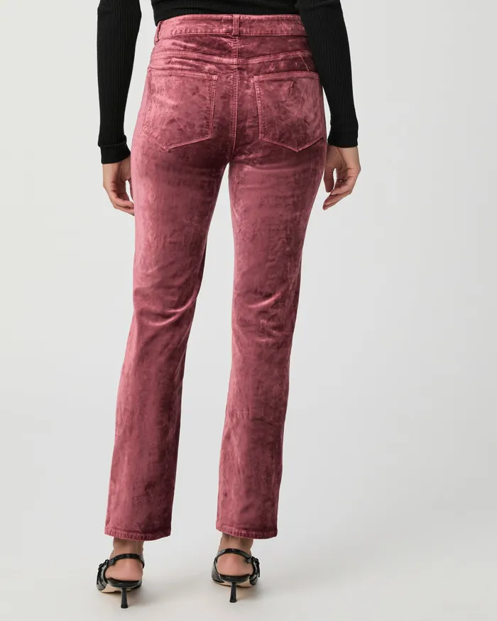 Cindy Straight Pant 8211 Rose Tea Velvet Pants PAIGE Women