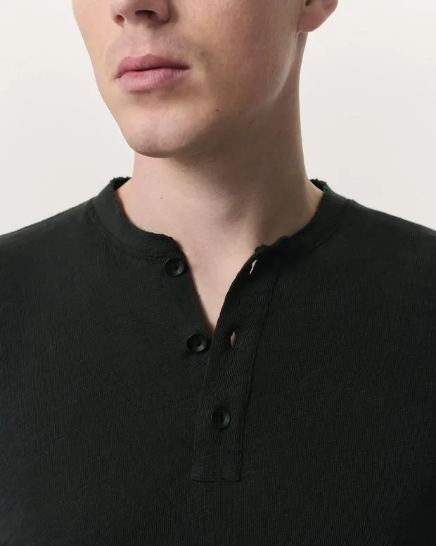 Classic Flame Henley Jet BlackWhite Men TShirts and Henleys rag and bone