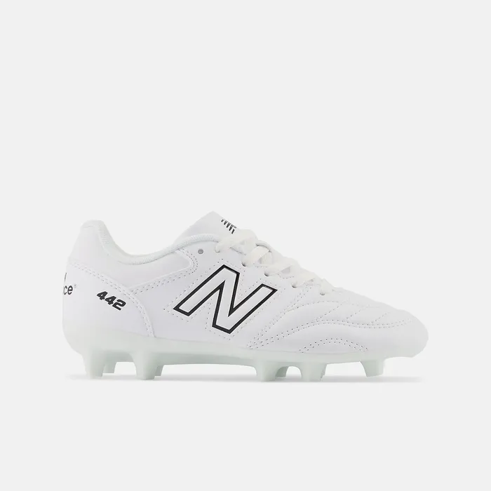Cleats 442 V2 ACADEMY JNR FG White with Black New Balance Kids