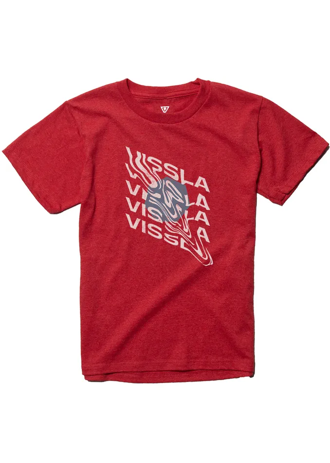 Clothing Vissla Youth Mind Melter Kids Tee Red Heather