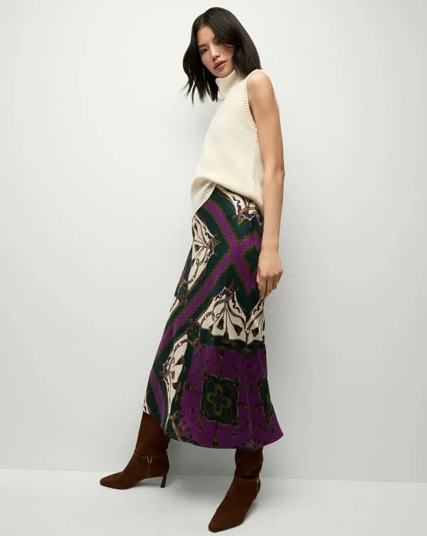 Clover StretchSilk Skirt Pine Multi Women Veronica Beard Skirts and Shorts Clover StretchSilk Skirt Pine Multi Women Veronica Beard Skirts and Shorts