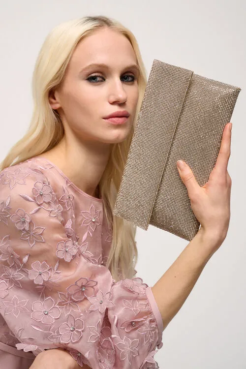 Clutch and Pochette Luisa Spagnoli Women Imma Imma BlackLight Gold Clutch and Pochette Luisa Spagnoli Women Imma Imma BlackLight Gold