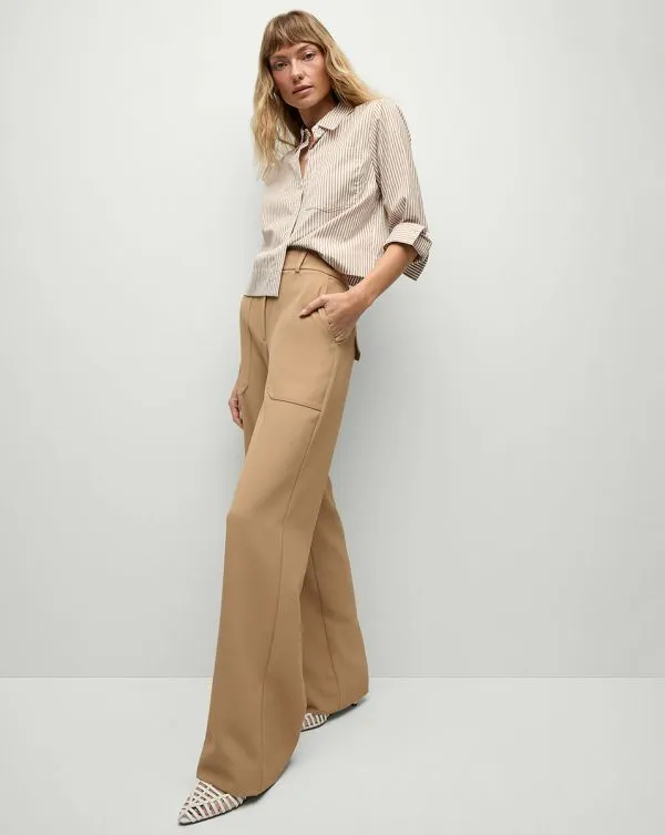 Cole WideLeg Pant Khaki Women Veronica Beard Pants Cole WideLeg Pant Khaki Women Veronica Beard Pants