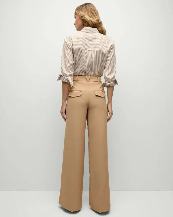 Cole WideLeg Pant Khaki Women Veronica Beard Pants Cole WideLeg Pant Khaki Women Veronica Beard Pants