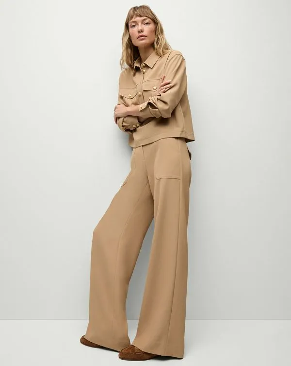 Cole WideLeg Pant Khaki Women Veronica Beard Pants Cole WideLeg Pant Khaki Women Veronica Beard Pants