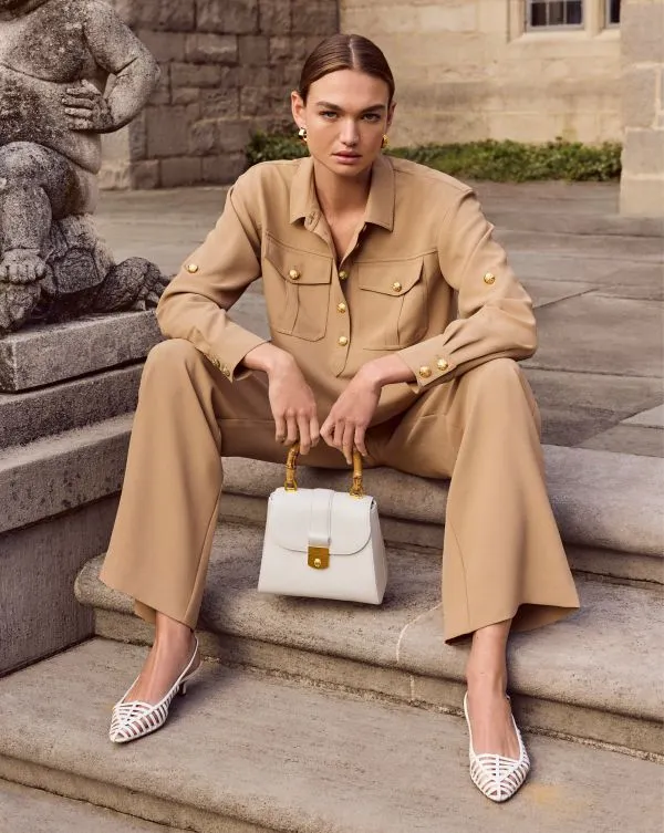 Cole WideLeg Pant Khaki Women Veronica Beard Pants Cole WideLeg Pant Khaki Women Veronica Beard Pants