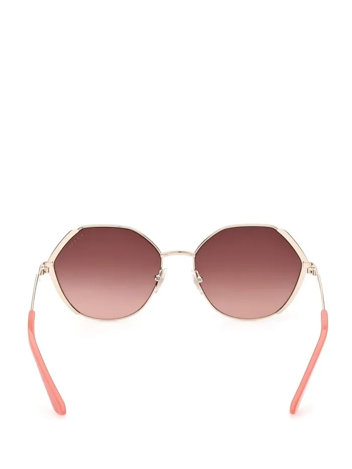 Colored Temple Geometric Sunglasses Tortoise Sunglasses GUESS Women Colored Temple Geometric Sunglasses Tortoise Sunglasses GUESS Women