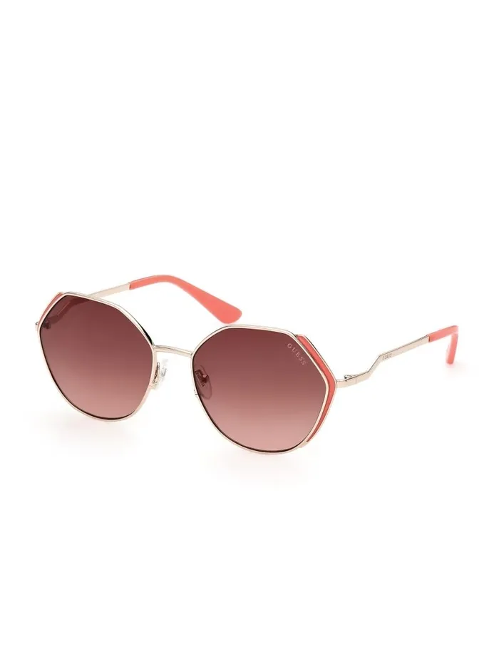 Colored Temple Geometric Sunglasses Tortoise Sunglasses GUESS Women Colored Temple Geometric Sunglasses Tortoise Sunglasses GUESS Women