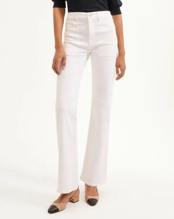 Crosbie PatchPocket Slim WideLeg Jean White Women Veronica Beard Jeans Crosbie PatchPocket Slim WideLeg Jean White Women Veronica Beard Jeans