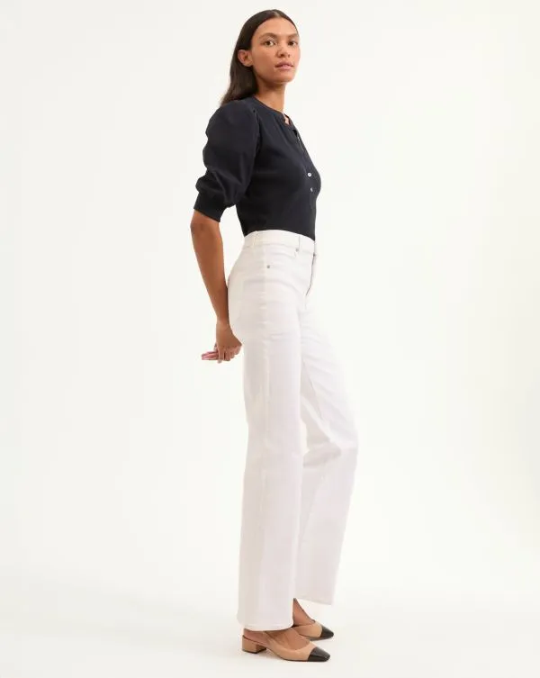 Crosbie PatchPocket Slim WideLeg Jean White Women Veronica Beard Jeans Crosbie PatchPocket Slim WideLeg Jean White Women Veronica Beard Jeans