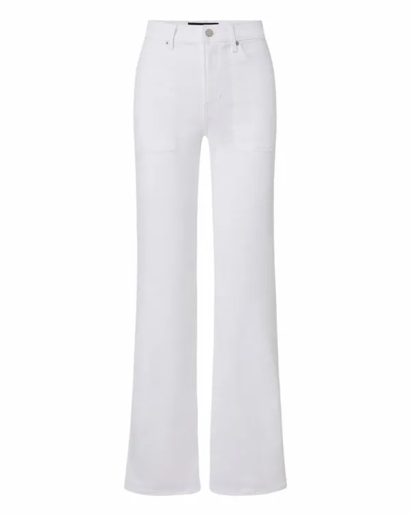 Crosbie PatchPocket Slim WideLeg Jean White Women Veronica Beard Jeans Crosbie PatchPocket Slim WideLeg Jean White Women Veronica Beard Jeans