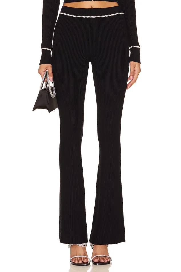 Dani Knit Embellished Pant Black Women Lovers and Friends Pants