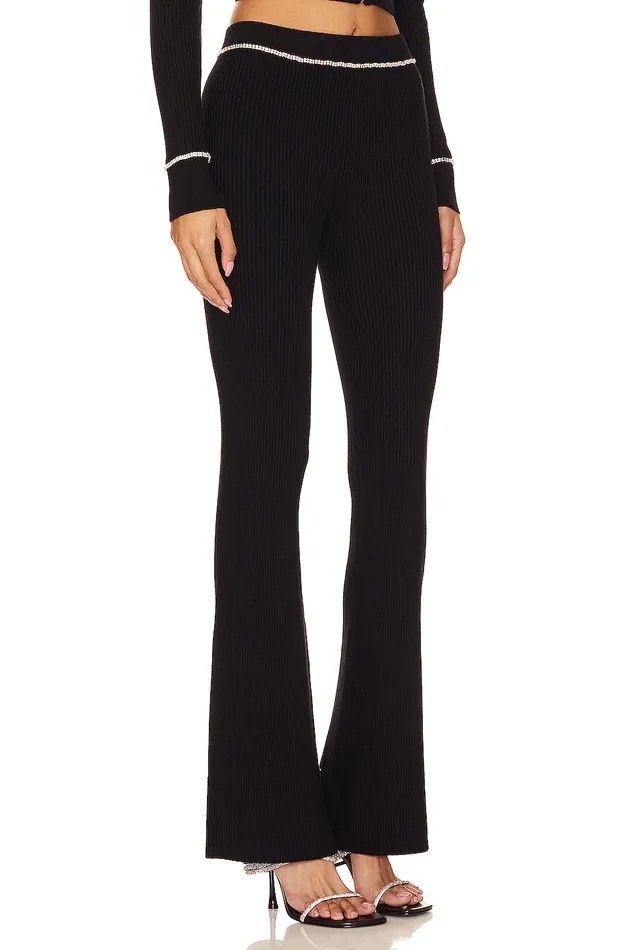 Dani Knit Embellished Pant Black Women Lovers and Friends Pants Dani Knit Embellished Pant Black Women Lovers and Friends Pants