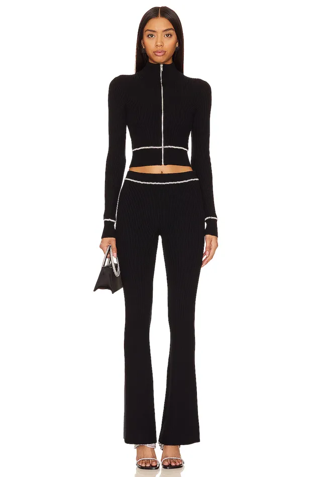 Dani Knit Embellished Pant Black Women Lovers and Friends Pants Dani Knit Embellished Pant Black Women Lovers and Friends Pants