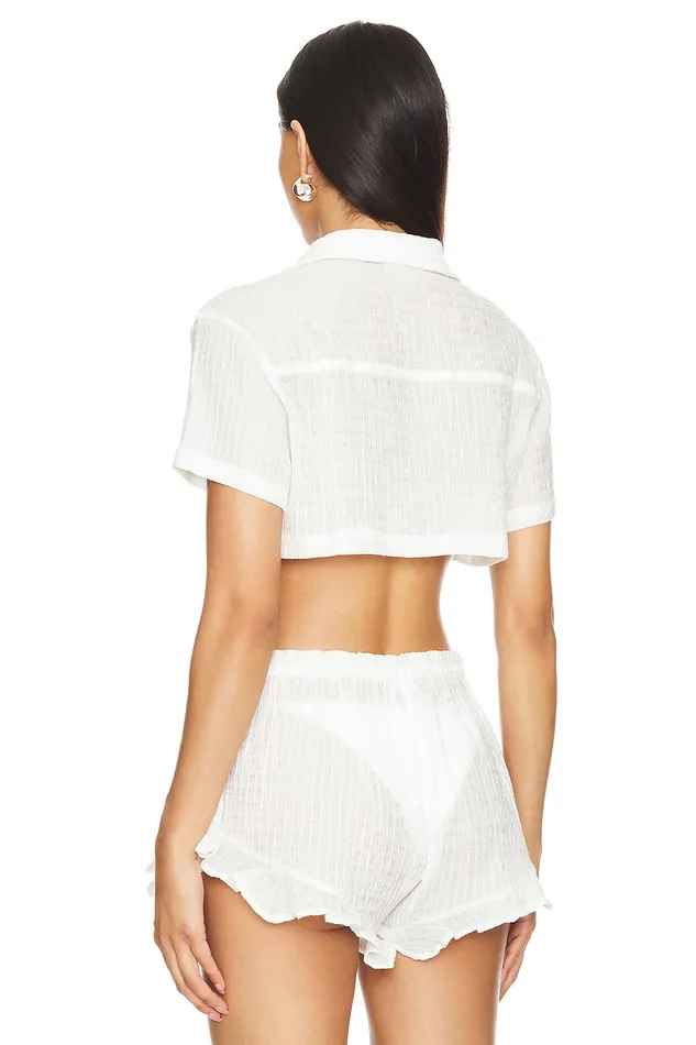 Daydreamer Crop Top White Women Lovers and Friends Tops Daydreamer Crop Top White Women Lovers and Friends Tops