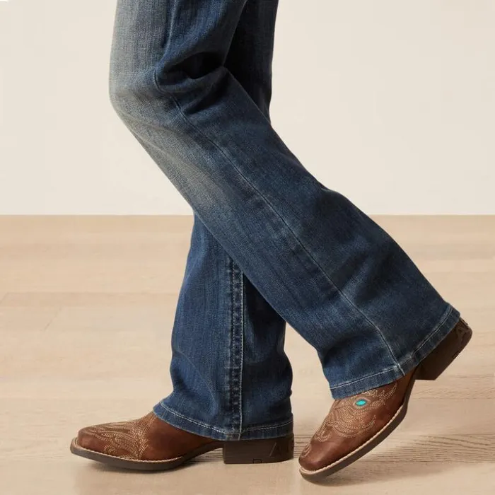 Denim Kids Ariat REAL Clover Boot Cut Chill Blue Denim Kids Ariat REAL Clover Boot Cut Chill Blue