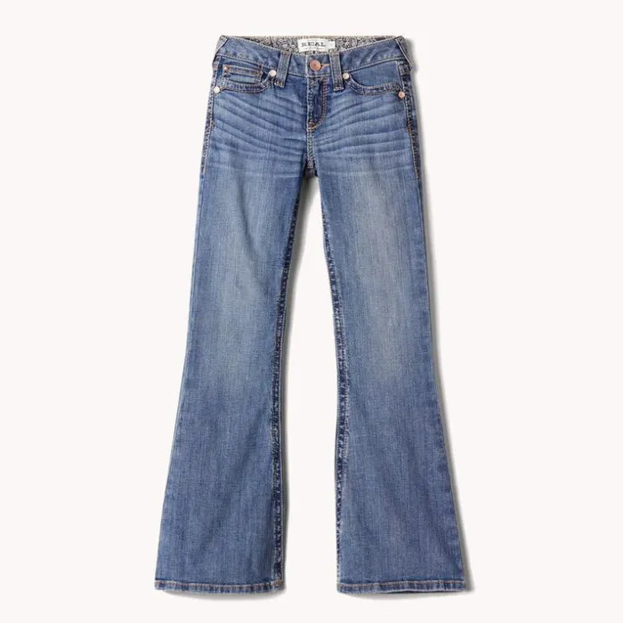 Denim Kids Ariat REAL Hallie Flare Jean Eleanor Denim Kids Ariat REAL Hallie Flare Jean Eleanor