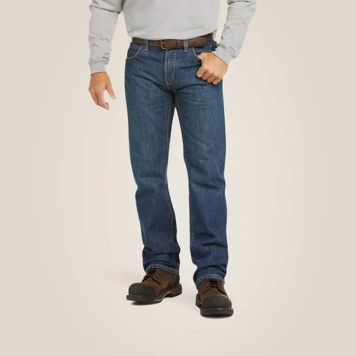 Denim Men Ariat FR M5 Straight Basic Stackable Straight Leg Jean Clay