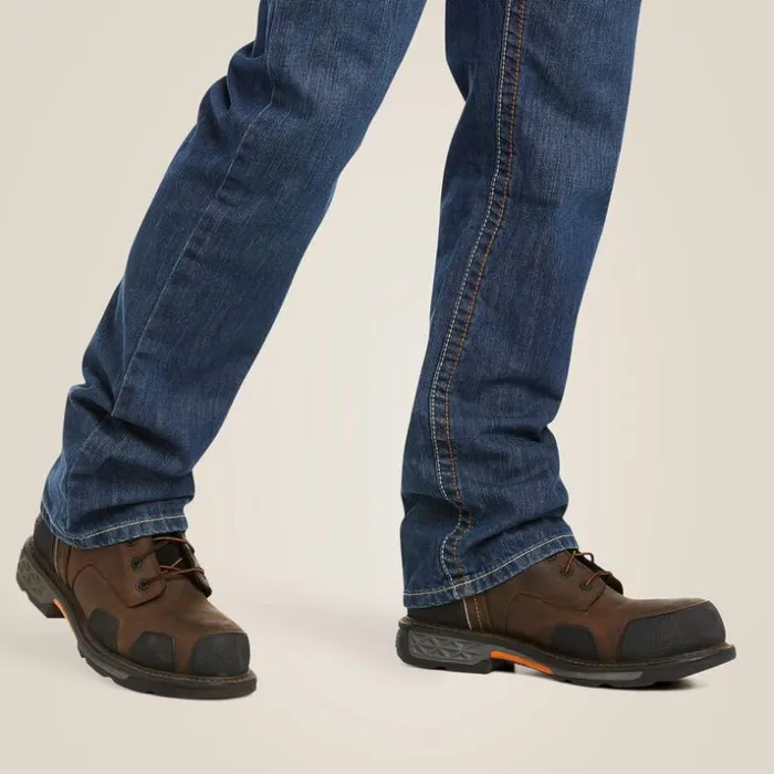 Denim Men Ariat FR M5 Straight Basic Stackable Straight Leg Jean Clay Denim Men Ariat FR M5 Straight Basic Stackable Straight Leg Jean Clay