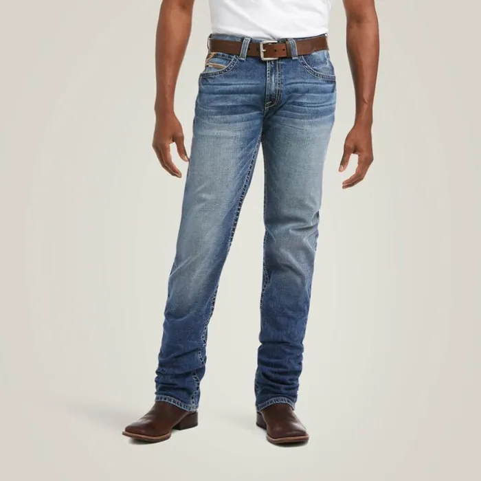 Denim Men Ariat M4 Low Rise Stretch Longspur Stackable Straight Leg Jean Dakota