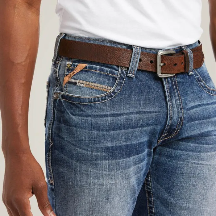 Denim Men Ariat M4 Low Rise Stretch Longspur Stackable Straight Leg Jean Dakota Denim Men Ariat M4 Low Rise Stretch Longspur Stackable Straight Leg Jean Dakota