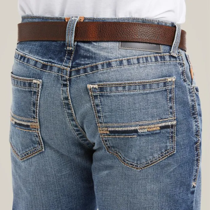 Denim Men Ariat M4 Low Rise Stretch Longspur Stackable Straight Leg Jean Dakota Denim Men Ariat M4 Low Rise Stretch Longspur Stackable Straight Leg Jean Dakota