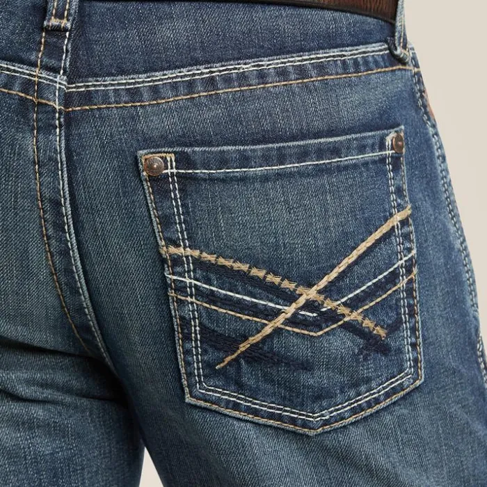 Denim Men Ariat M5 Slim Deadrun Stackable Straight Leg Jean Deadrun Denim Men Ariat M5 Slim Deadrun Stackable Straight Leg Jean Deadrun