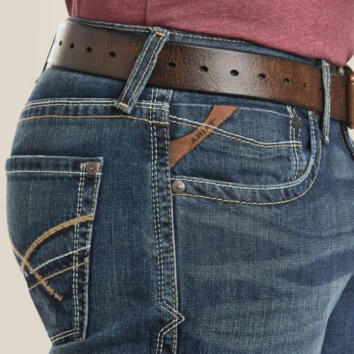 Denim Men Ariat M5 Slim Deadrun Stackable Straight Leg Jean Deadrun Denim Men Ariat M5 Slim Deadrun Stackable Straight Leg Jean Deadrun