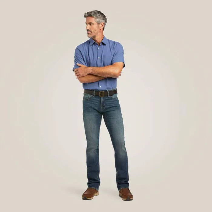 Denim Men Ariat M7 Slim Premium Straight Jean Asmu Blue Lake Denim Men Ariat M7 Slim Premium Straight Jean Asmu Blue Lake