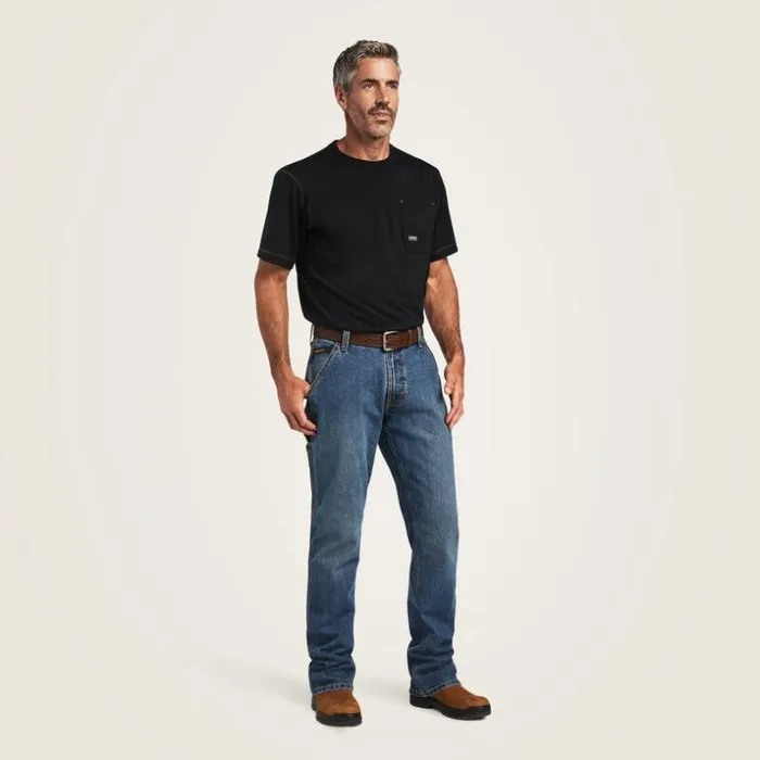Denim Men Ariat Rebar M4 Low Rise DuraStretch Workhorse Boot Cut Jean Gabe
