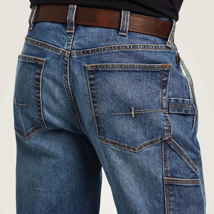 Denim Men Ariat Rebar M4 Low Rise DuraStretch Workhorse Boot Cut Jean Gabe